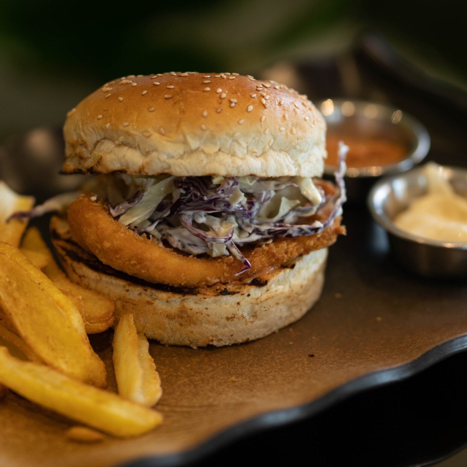 Tavuk Burger Tabağı