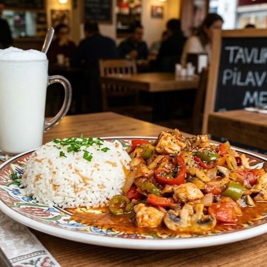 Tavuk Sote Pilav + Ayran