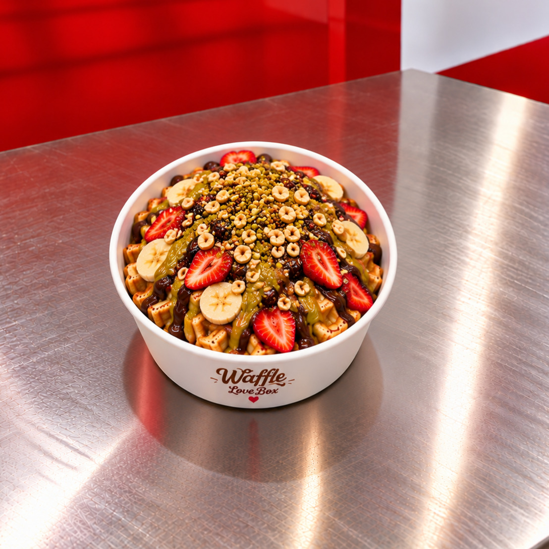 Dark Love Bowl Waffle (Büyük Hamur)