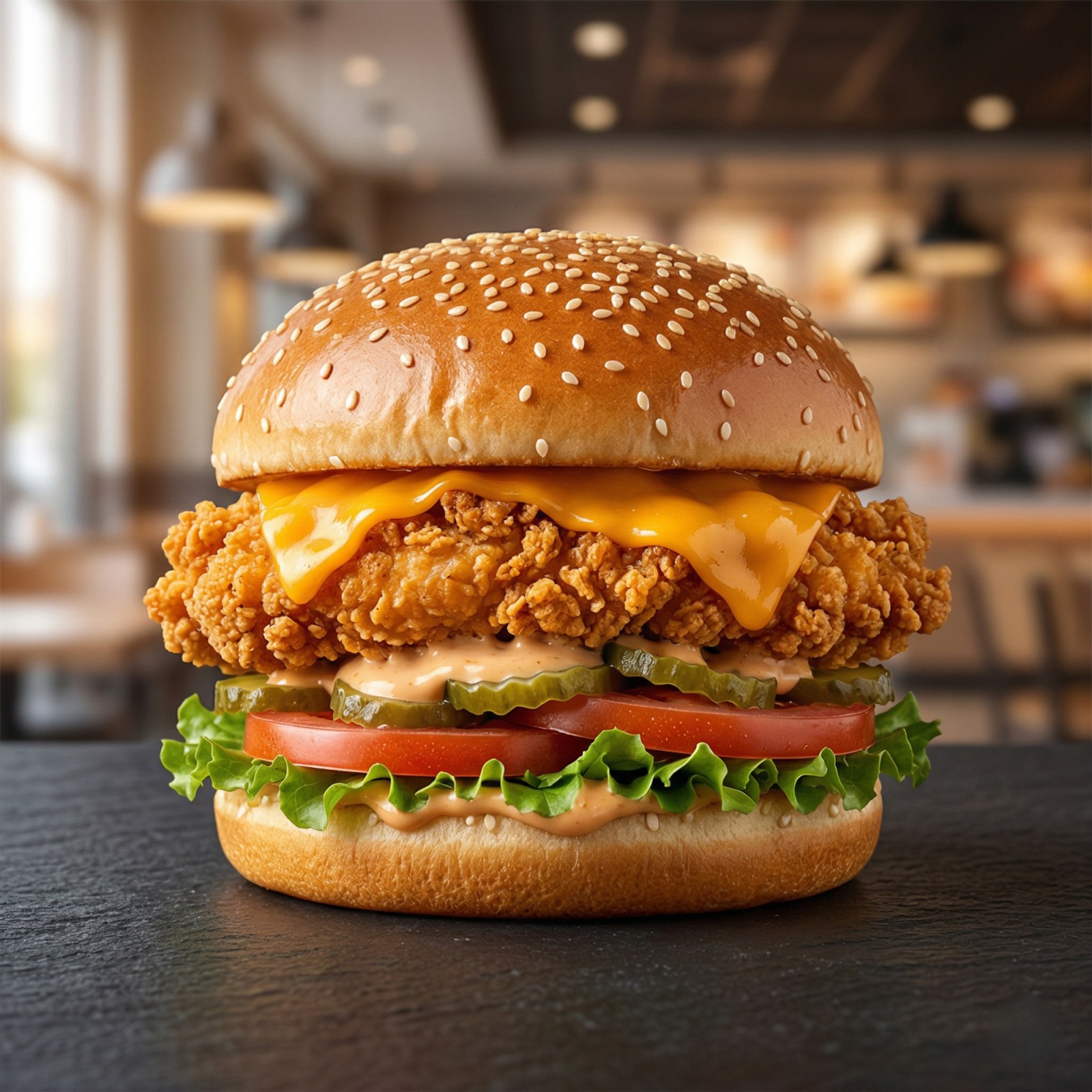 Tavuk Cheeseburger -Chicken Cheeseburger