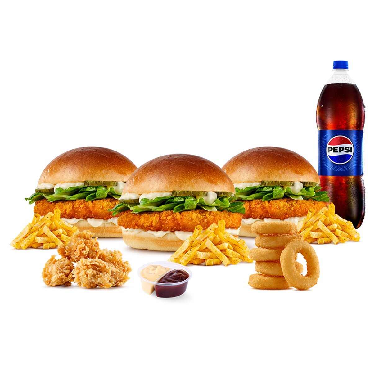 3'lü Ekonomik Tavuk Burger Menü