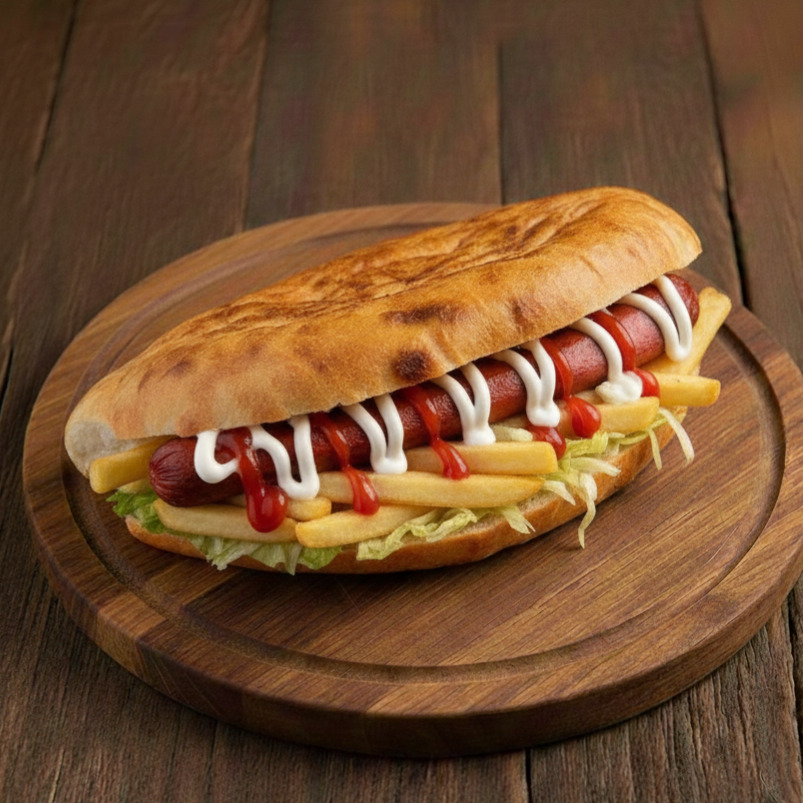 Sosisle Patso(tam ekmek)