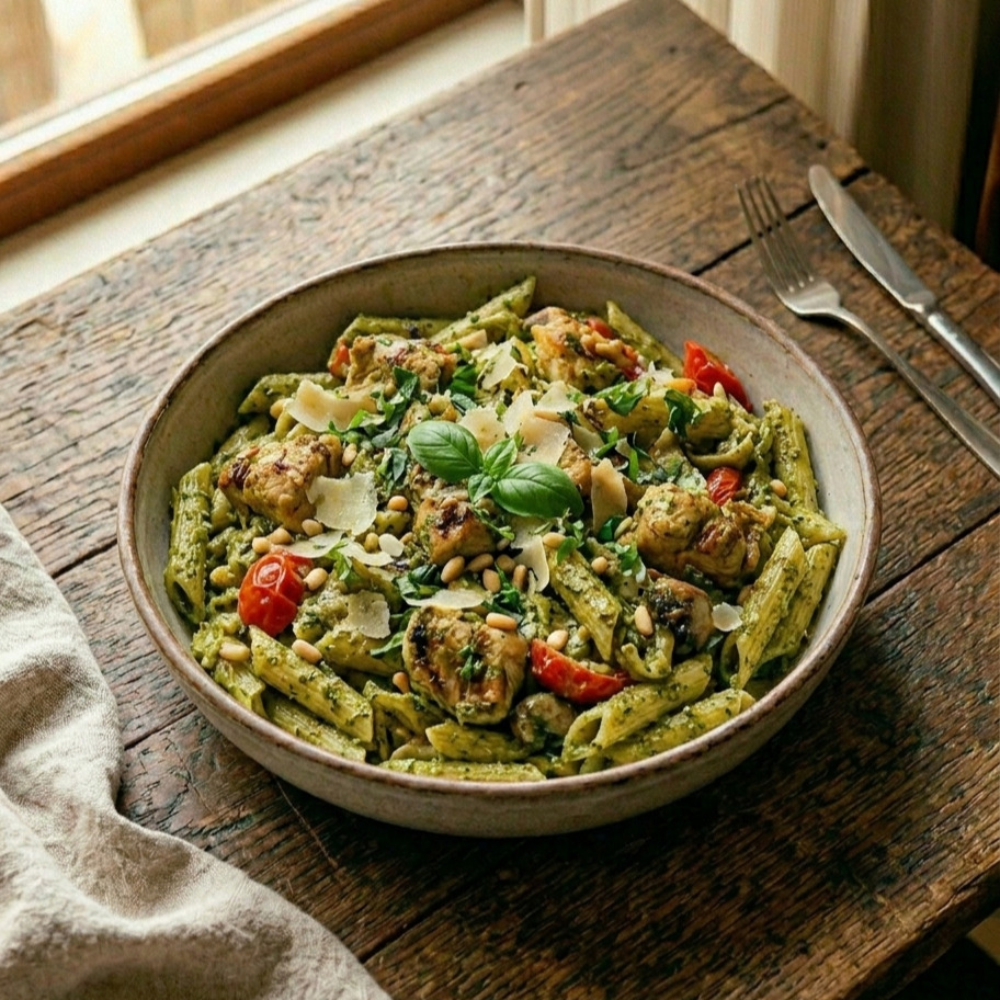 Pesto Soslu Tavuklu