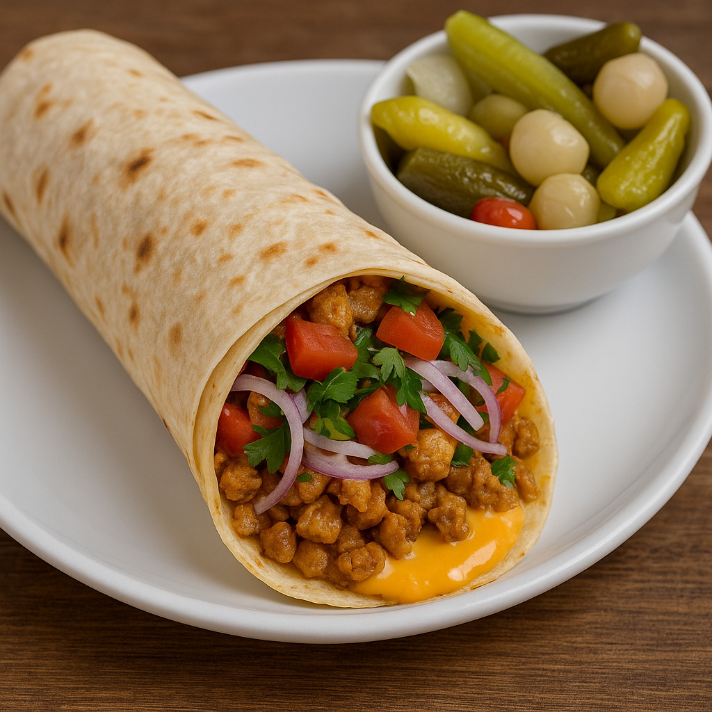 Cheddarlı Tavuk Tantuni Dürüm
