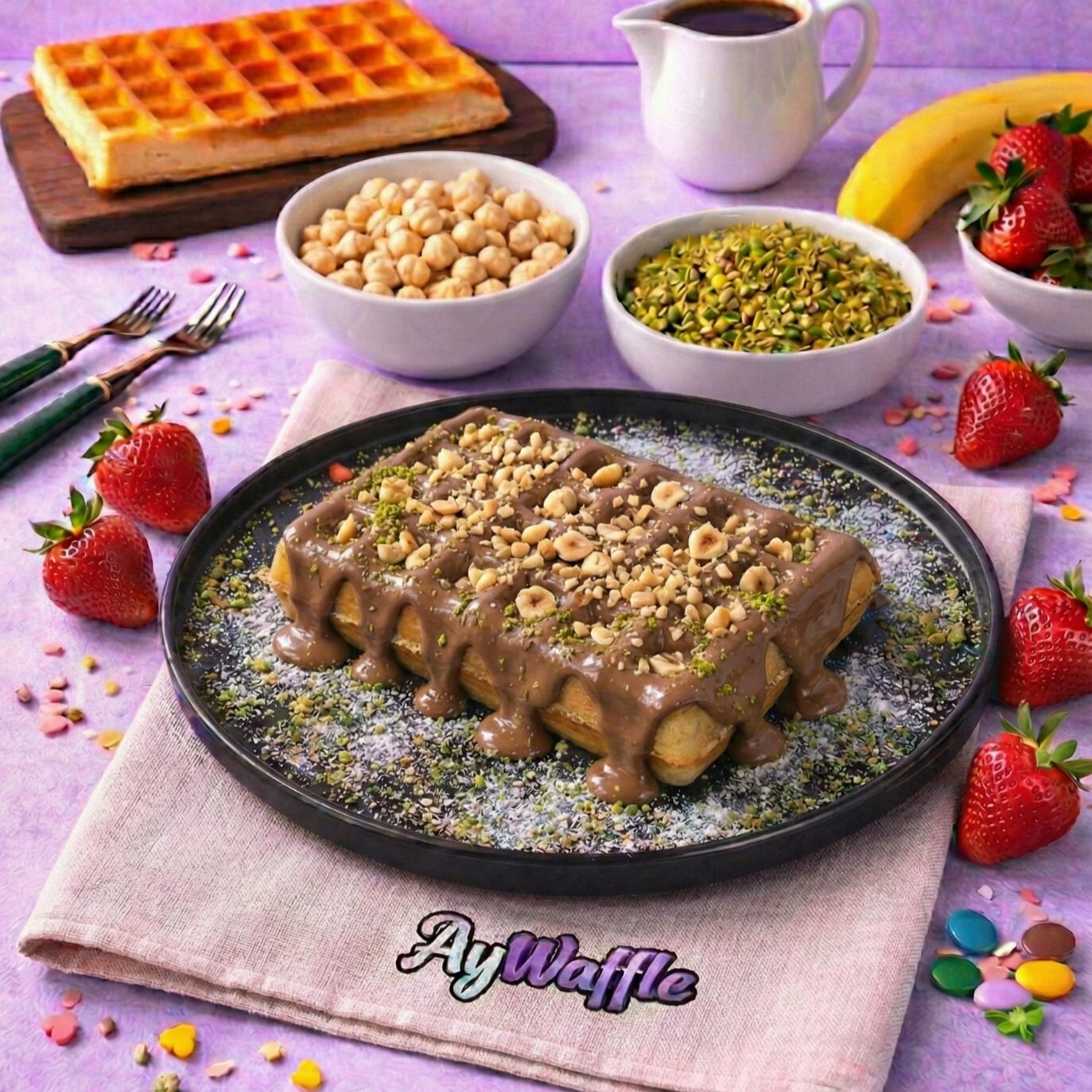 Sütlü Çikolatalı Waffle