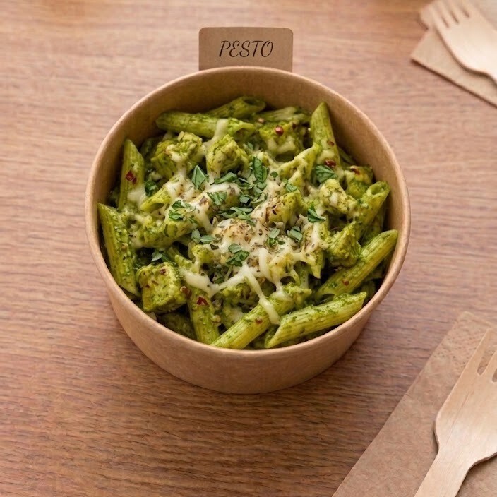 Pesto Soslu Tavuklu Penne