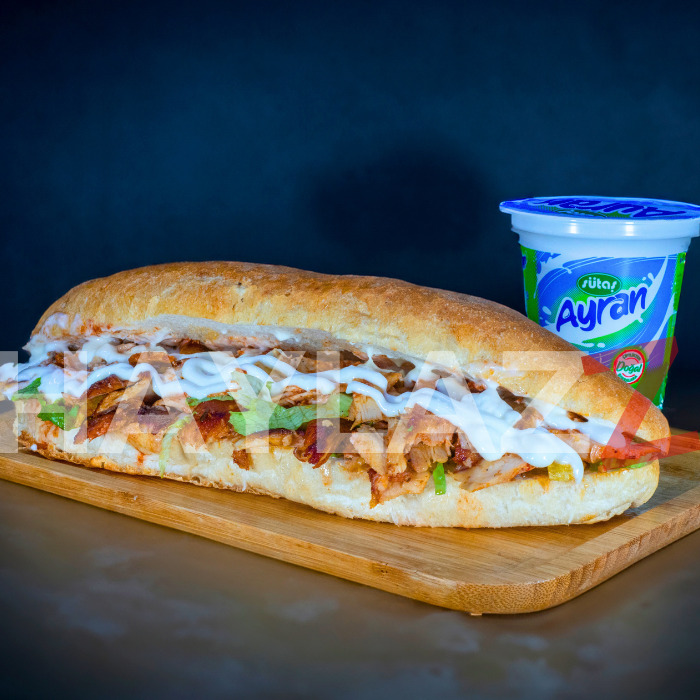 Tam Ekmek Arası Tavuk Döner & Ayran Menü