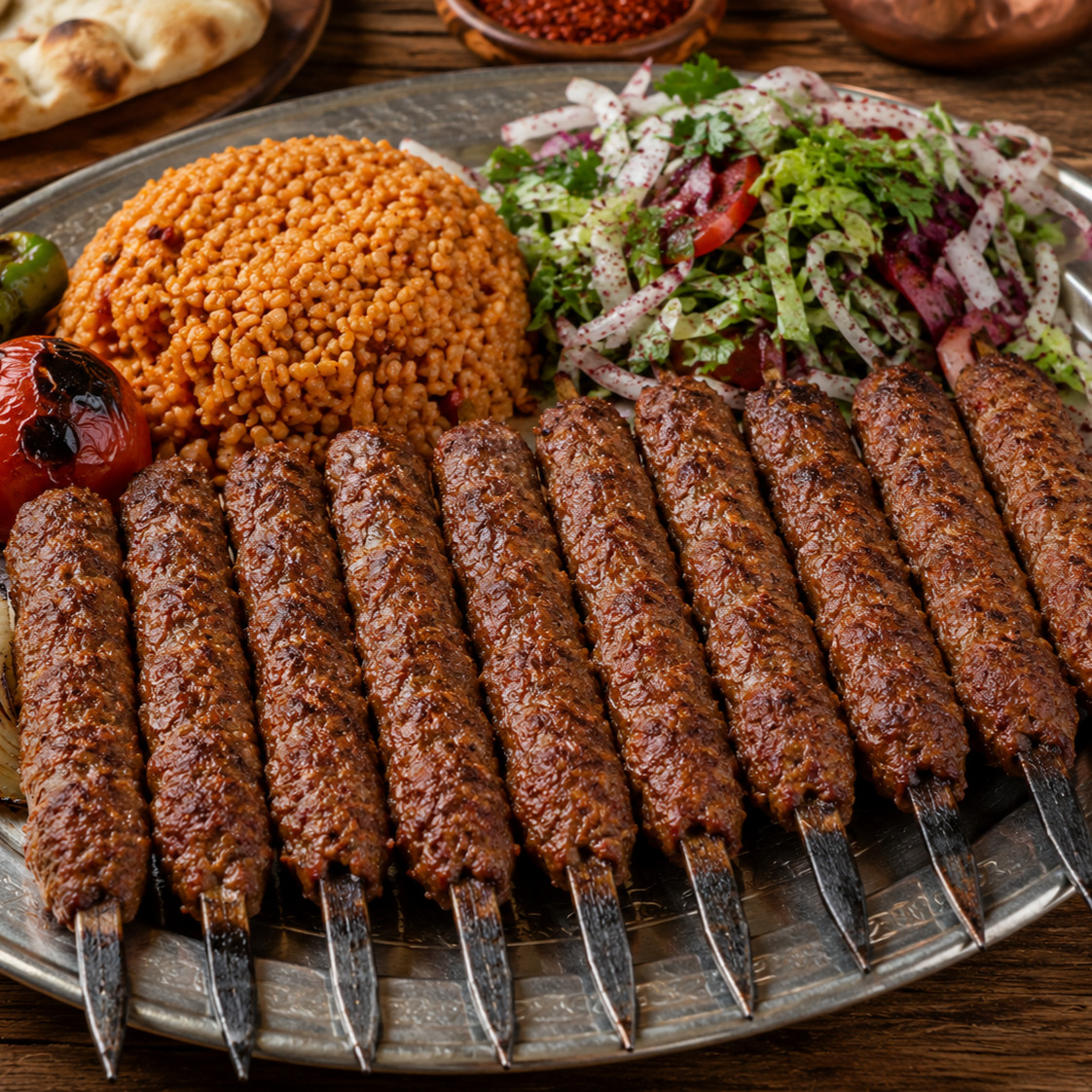 10 Şiş Kebap Pılav salata