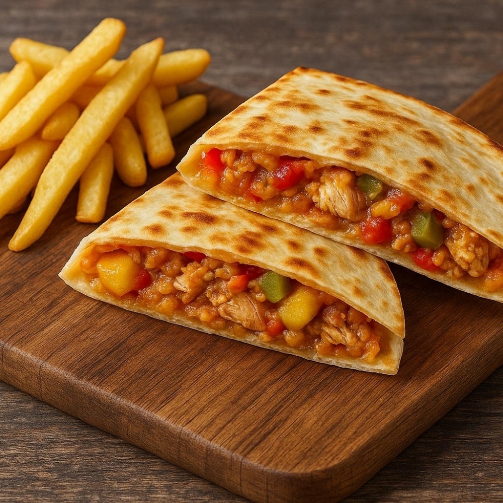 Tavuklu Quesadilla & Patates