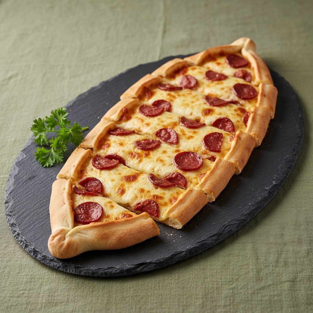 Kaşarlı Sucuklu Pide