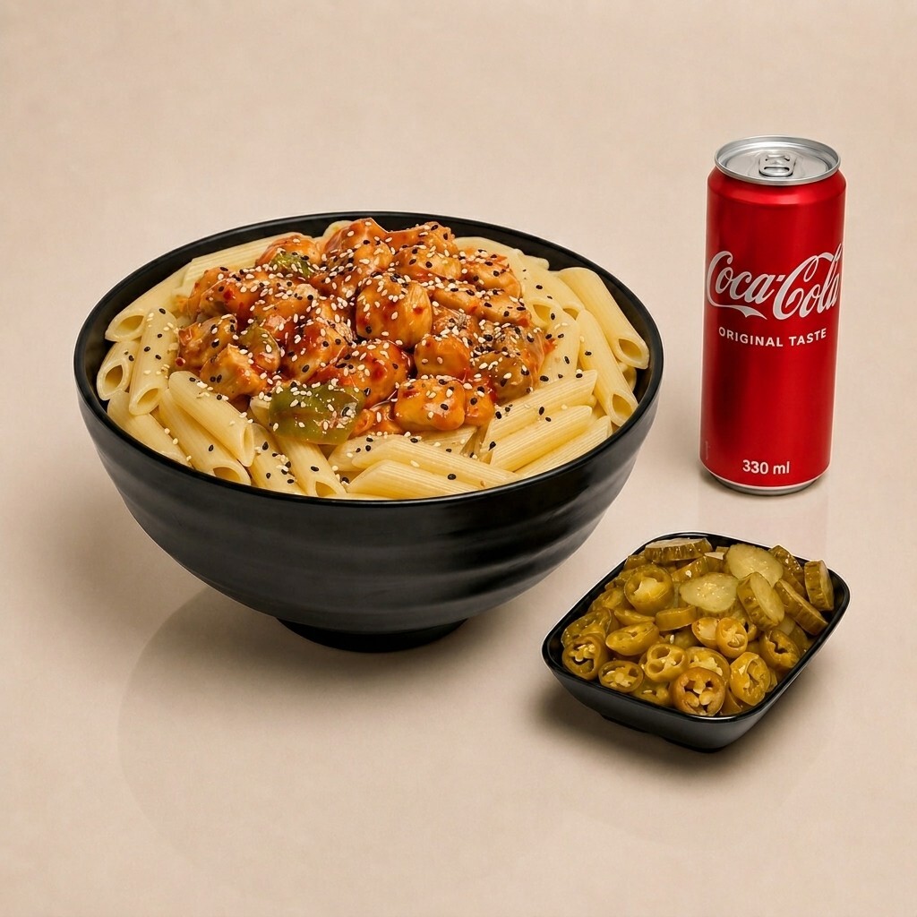 Susamlı Sweet Chili Soslu Tavuklu Makarna Menü
