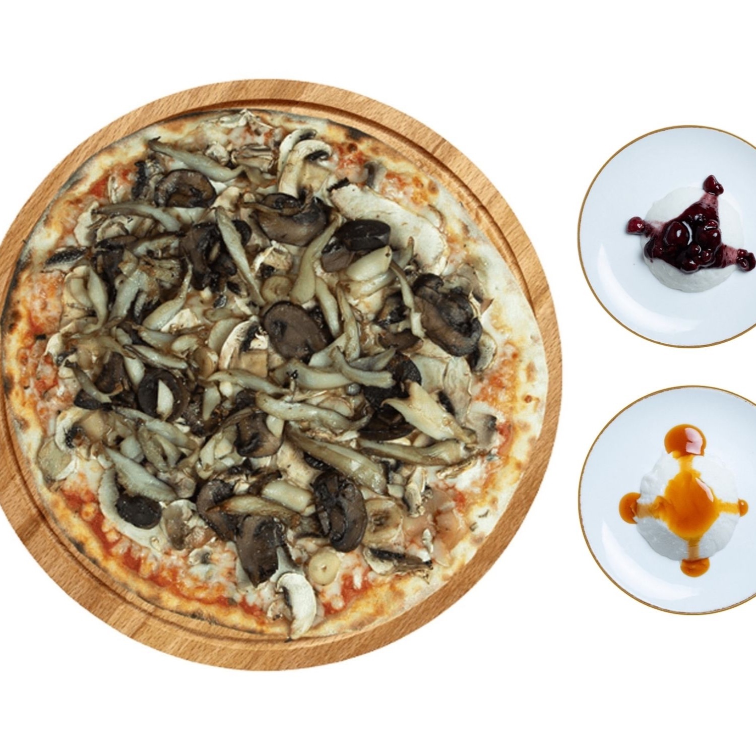 Üç Mantarlı Pizza (Orta)