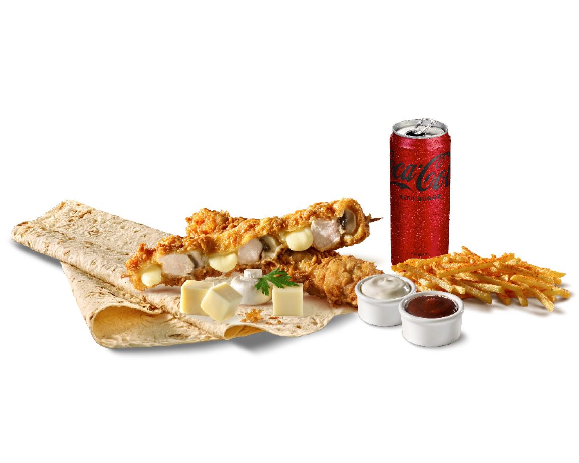 Kaşarlı Mantarlı Cajun Şiş Menü