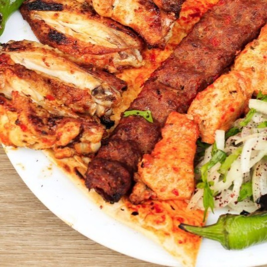Adana+Tavuk+Kanat Karışık Tabagı