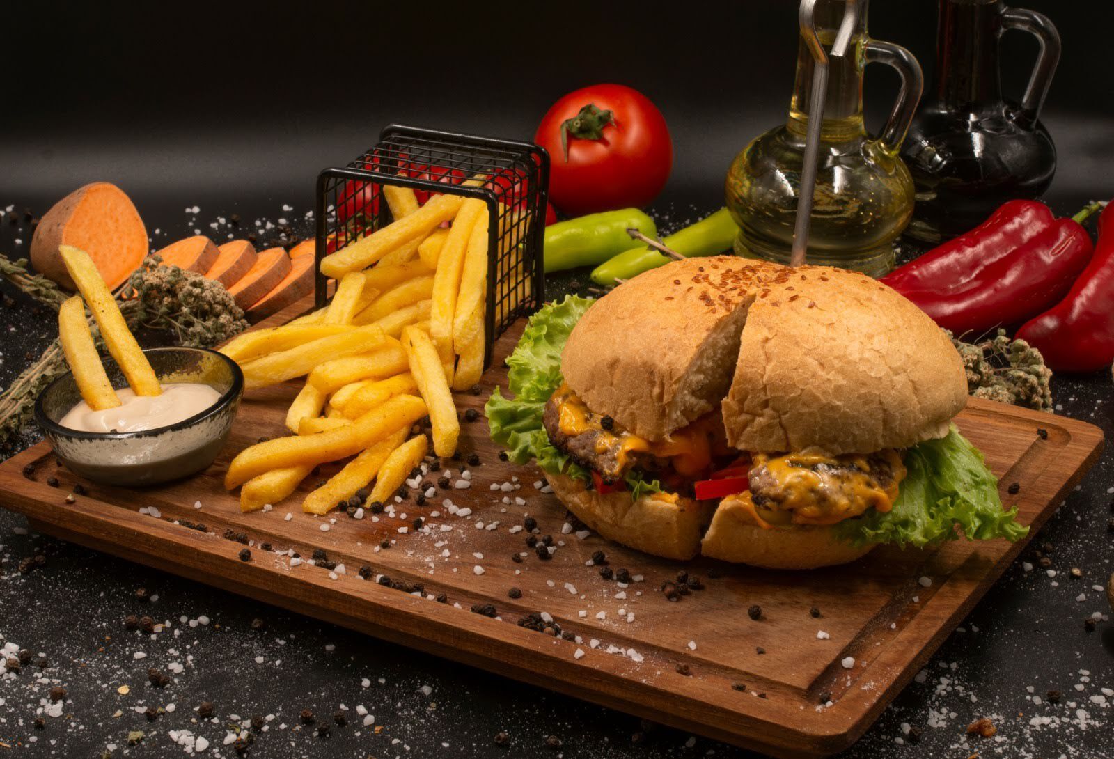 Etlı Hamburger menü