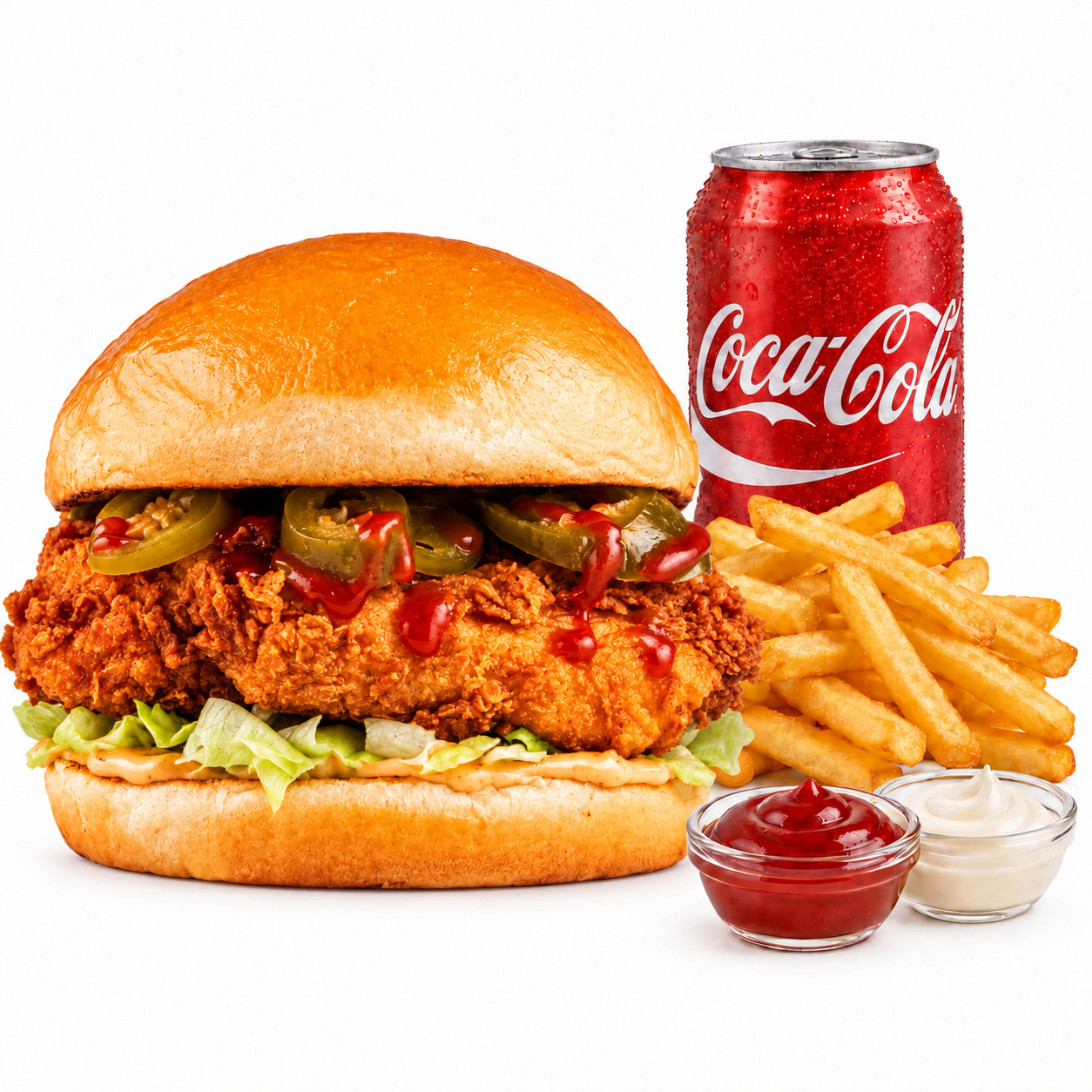 Hot Chicken Burger Menü