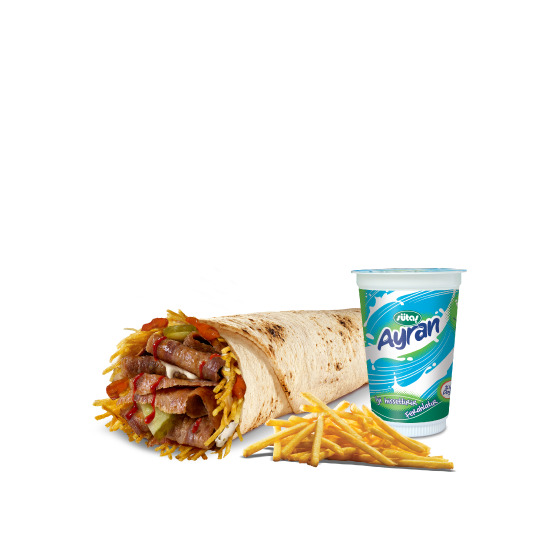 Acı Soslu Dürüm Et Döner Menü