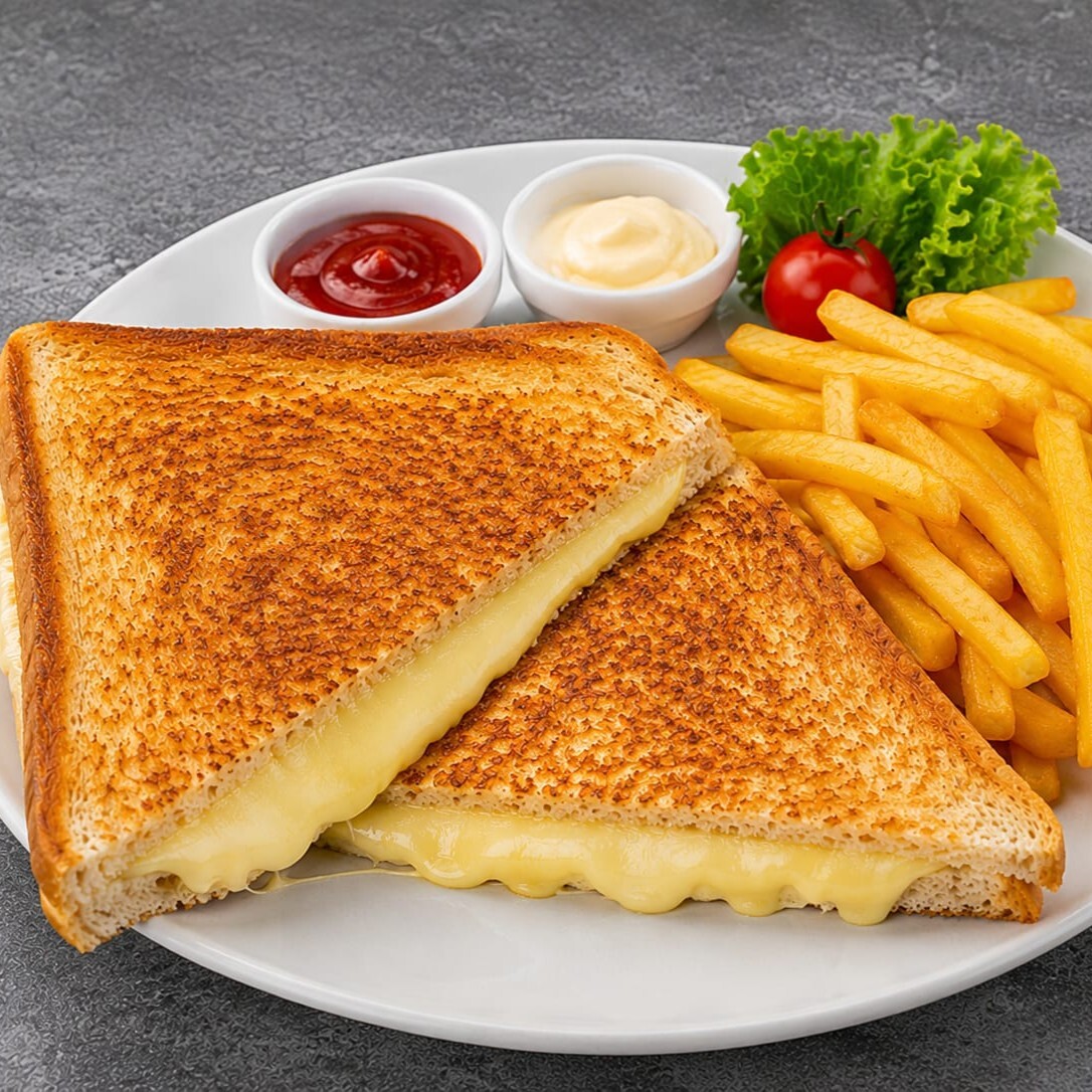 Kaşarlı Tost + Patates Kızartması