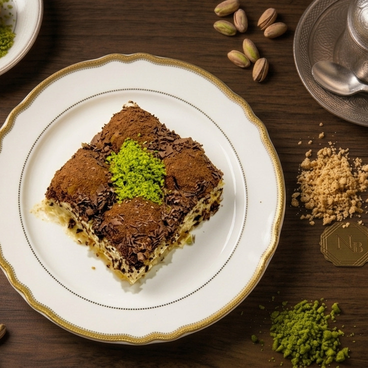 Fıstıklı Çikolatalı Soğuk Baklava (500 g)