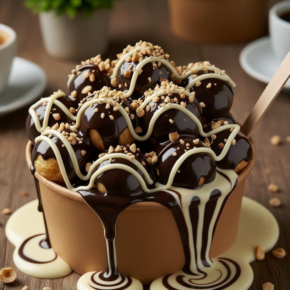 Dark Profiterol Bowl Medium
