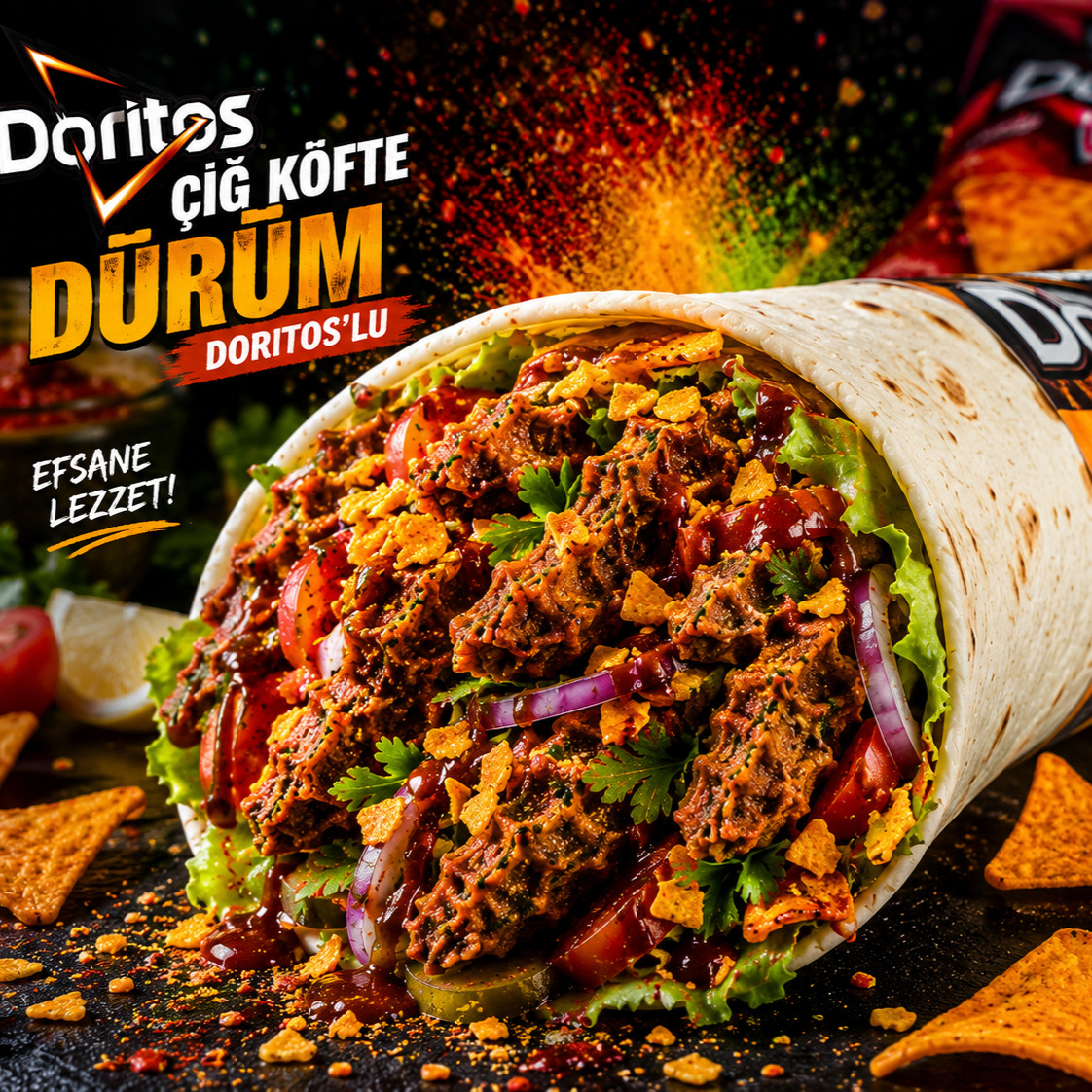 Doritoslu Çiğ Köfte Dürüm (200 gr)