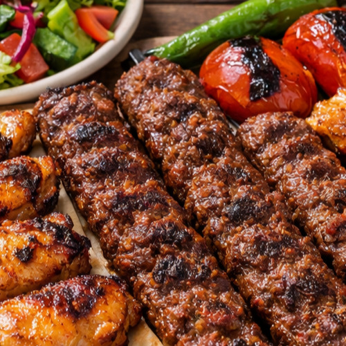 2 Şiş Adana+2 Şiş Tavuk+4 Tike Kanat+2 Ayran