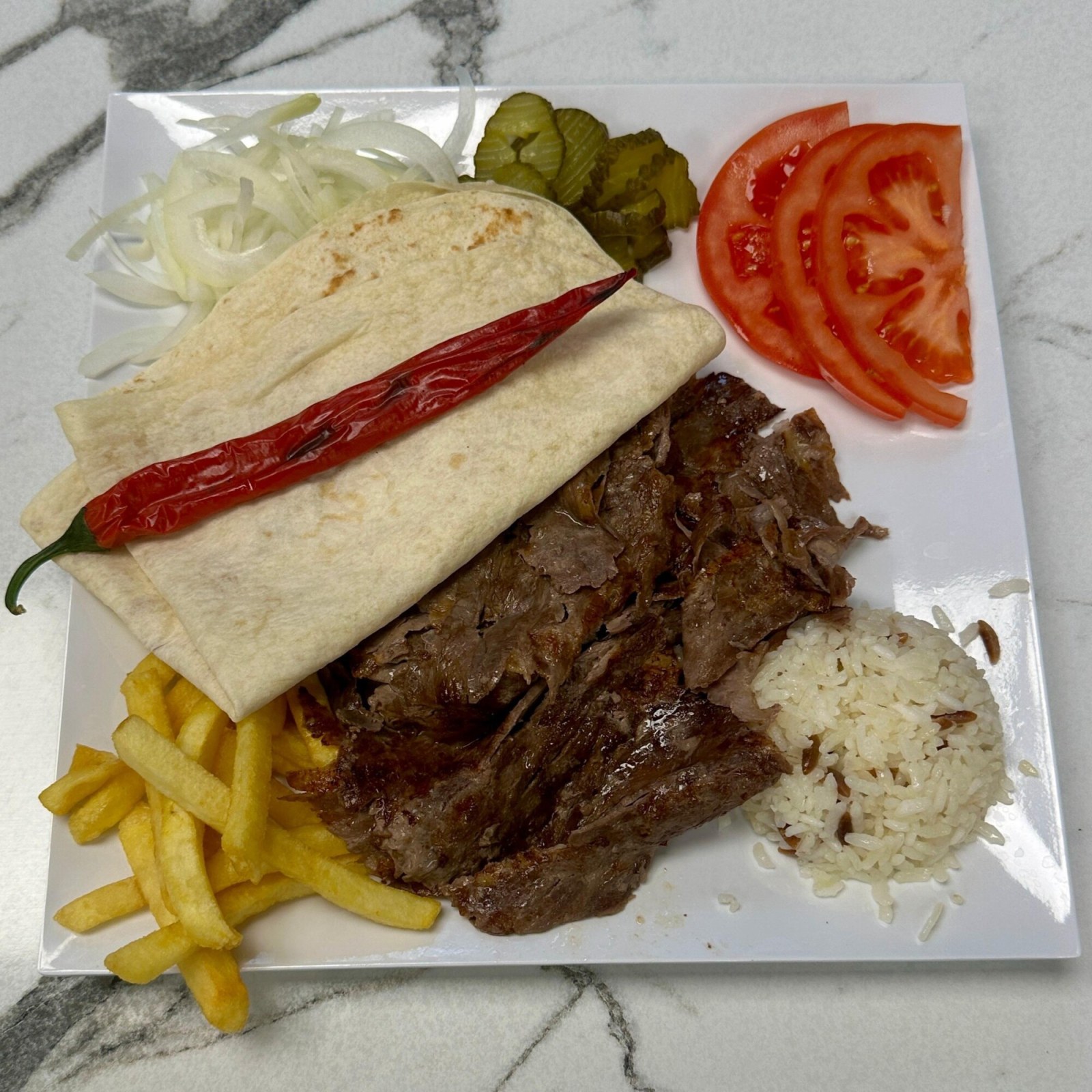 Yaprak Et Döner Servis ( 300 gram )
