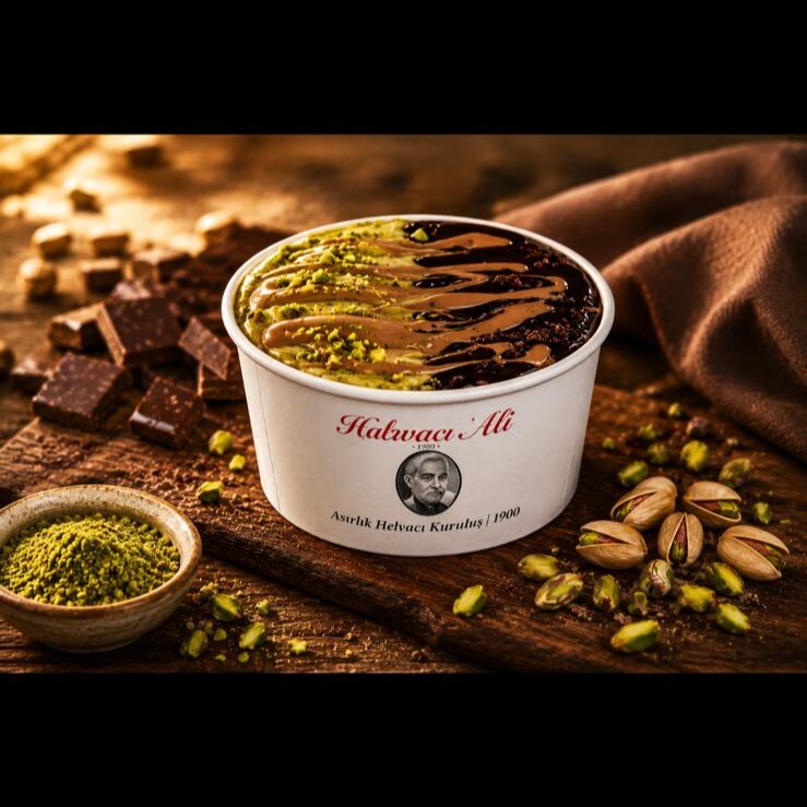 Dubai Çikolatalı İrmik Helvası Dondurmasız (Standart boy 160 gr )