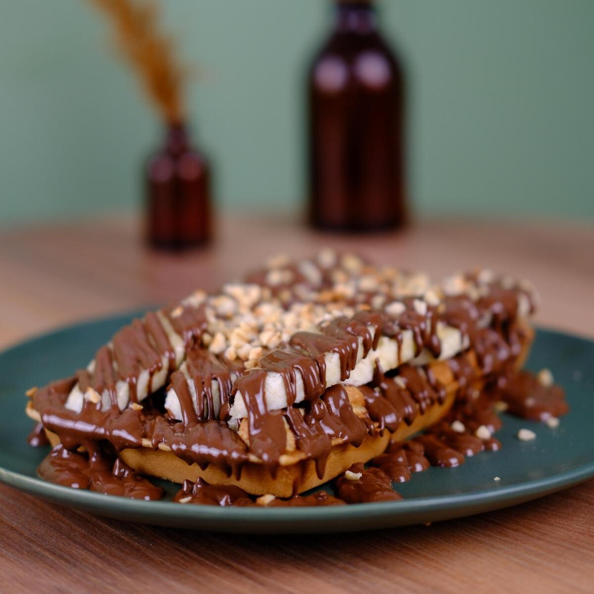 Sütlü Çikolatalı Muzlu Waffle