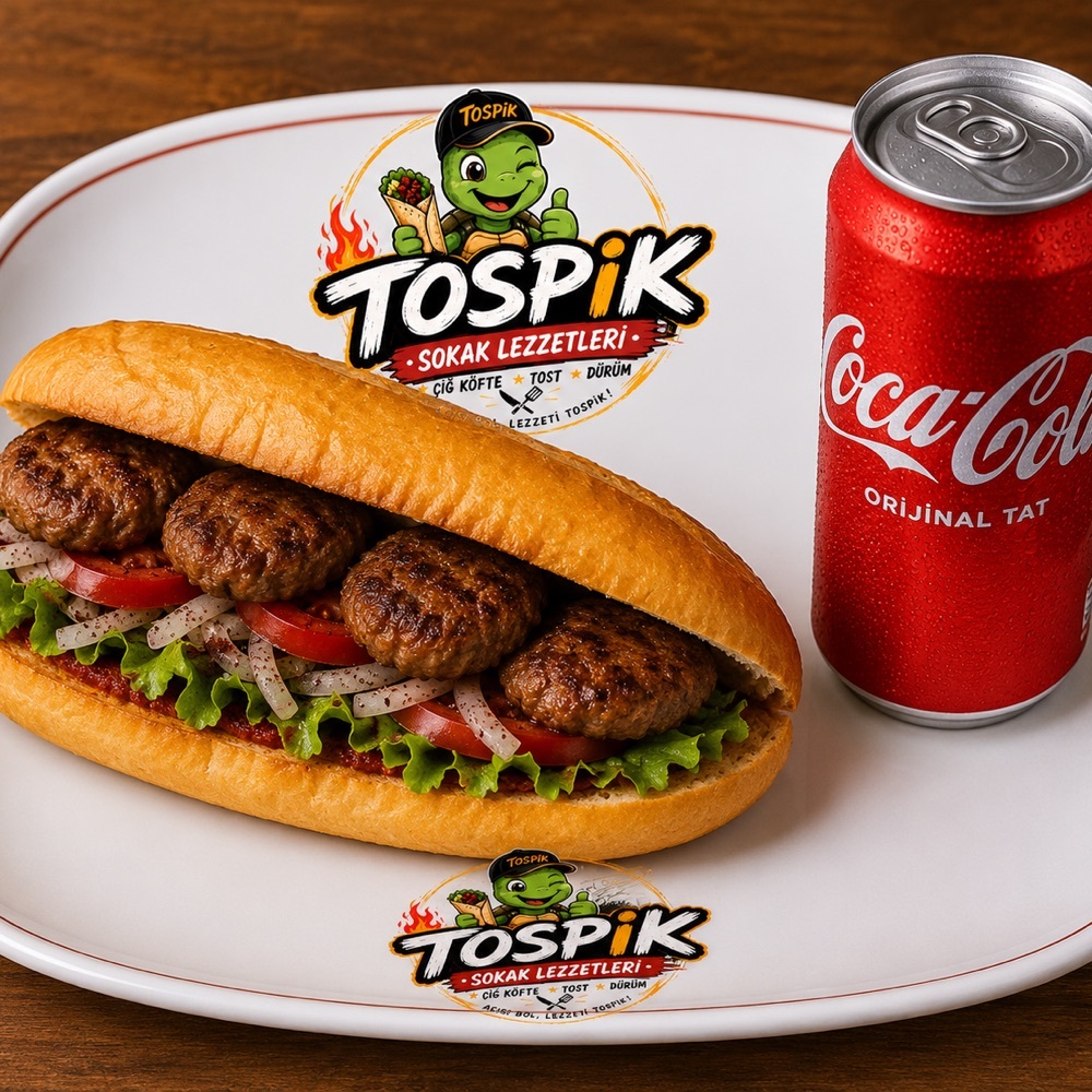 Tam Ekmek Arası Izgara Dana Köfte ( kasap köfte ) + coca cola
