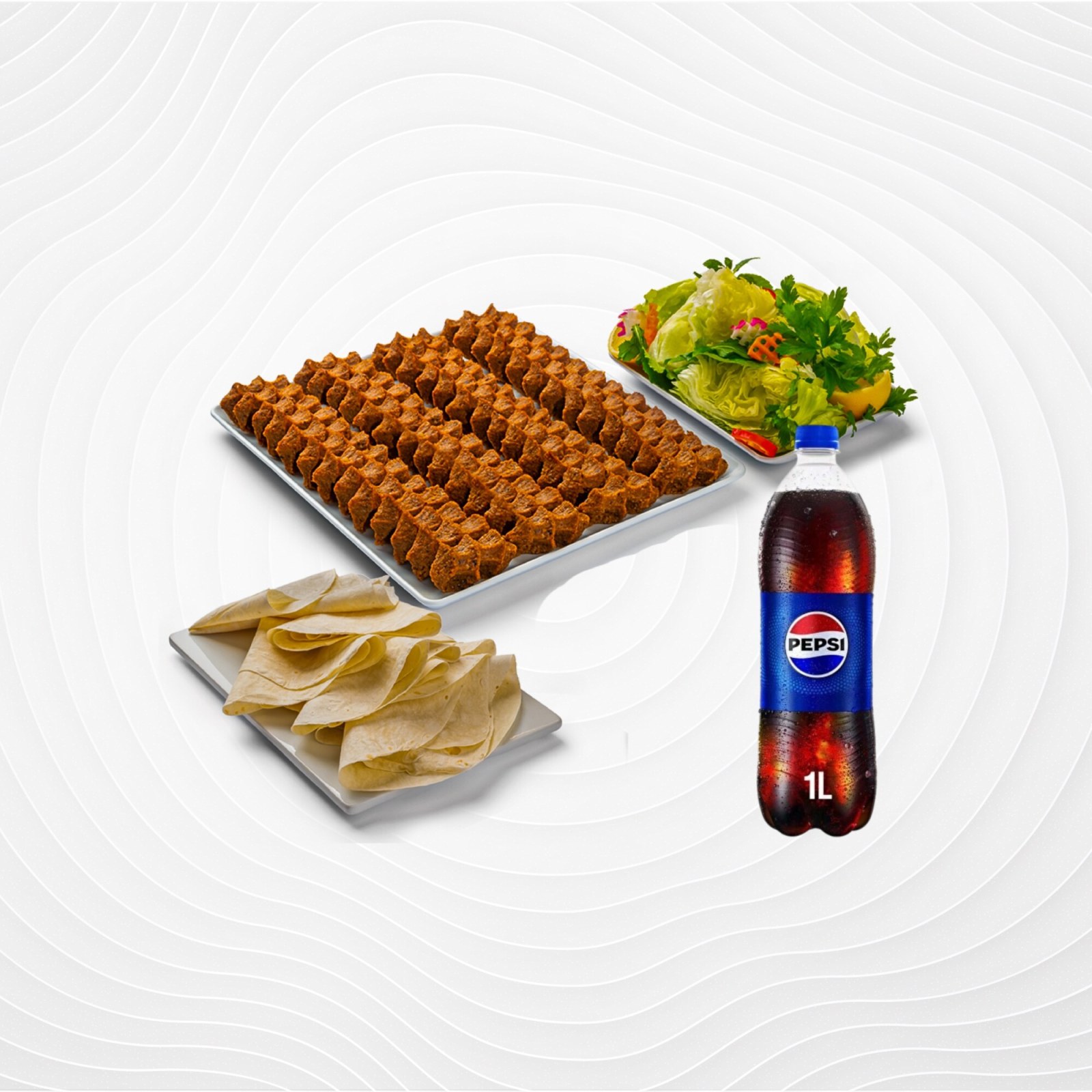 1 Kilo Çiğ Köfte Porsiyon + 1 Litre Pepsi