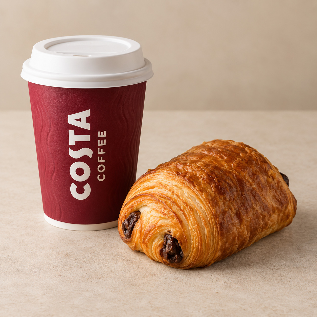 Cappuccino ve Çikolatalı Kruvasan Menüsü