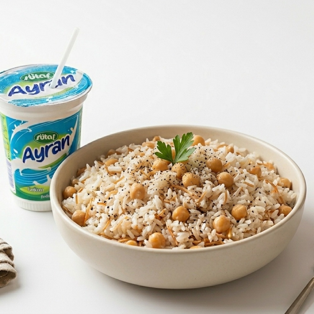 Nohutlu Pilav+ Büyük Ayran