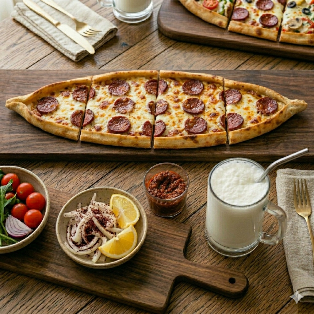 Sucuklu Kaşarlı Pide