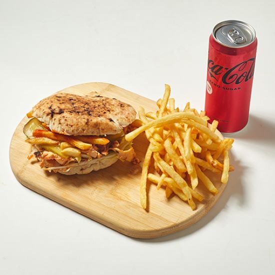 Tombik Bazlama 120gr Hatay Tavuk Döner & Patates & İçecek Menü