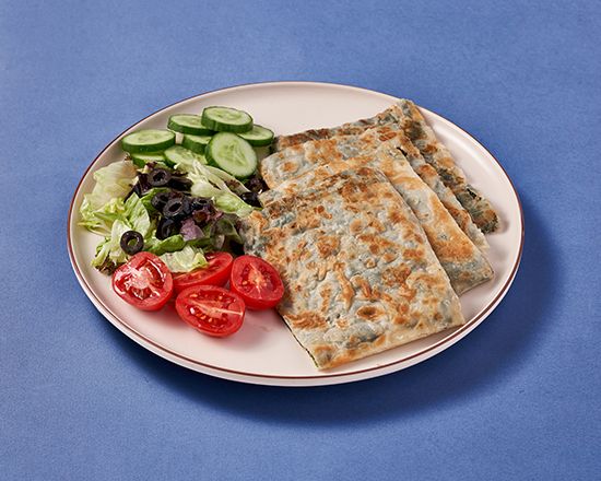 Ispanaklı Peynirli Gözleme Tabağı