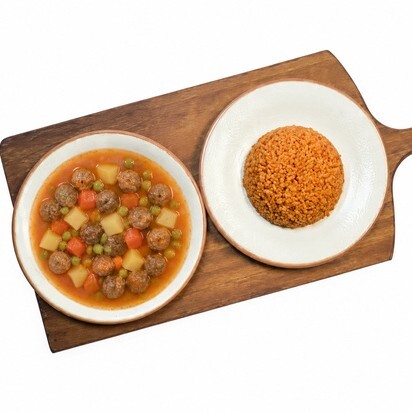 Sebzeli Sulu Köfte & Bulgur Pilavı (400 Gr.)