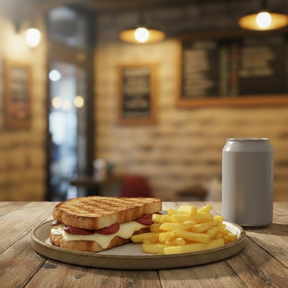 Sandviç Ekmeğine Karışık Tost Menü