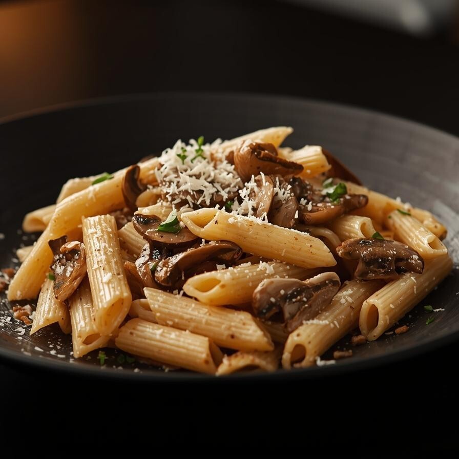 Kremalı Mantarlı Penne