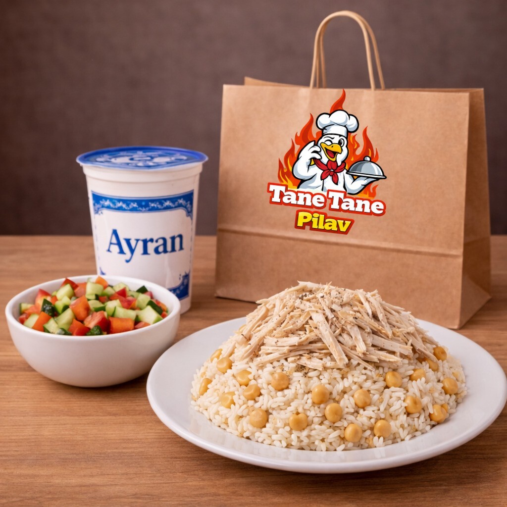 Tavuklu Nohutlu Pilav Menü (400 Gr) + Ayran Hediye 🎁
