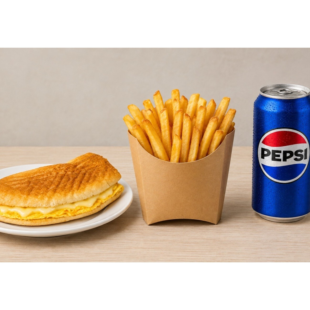 Yarım Ekmek Yumurtalı Kaşarlı Pepsi Menü