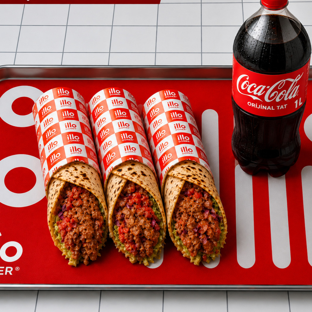 3 Tavuk Dürüm & 1 Lt Kola
