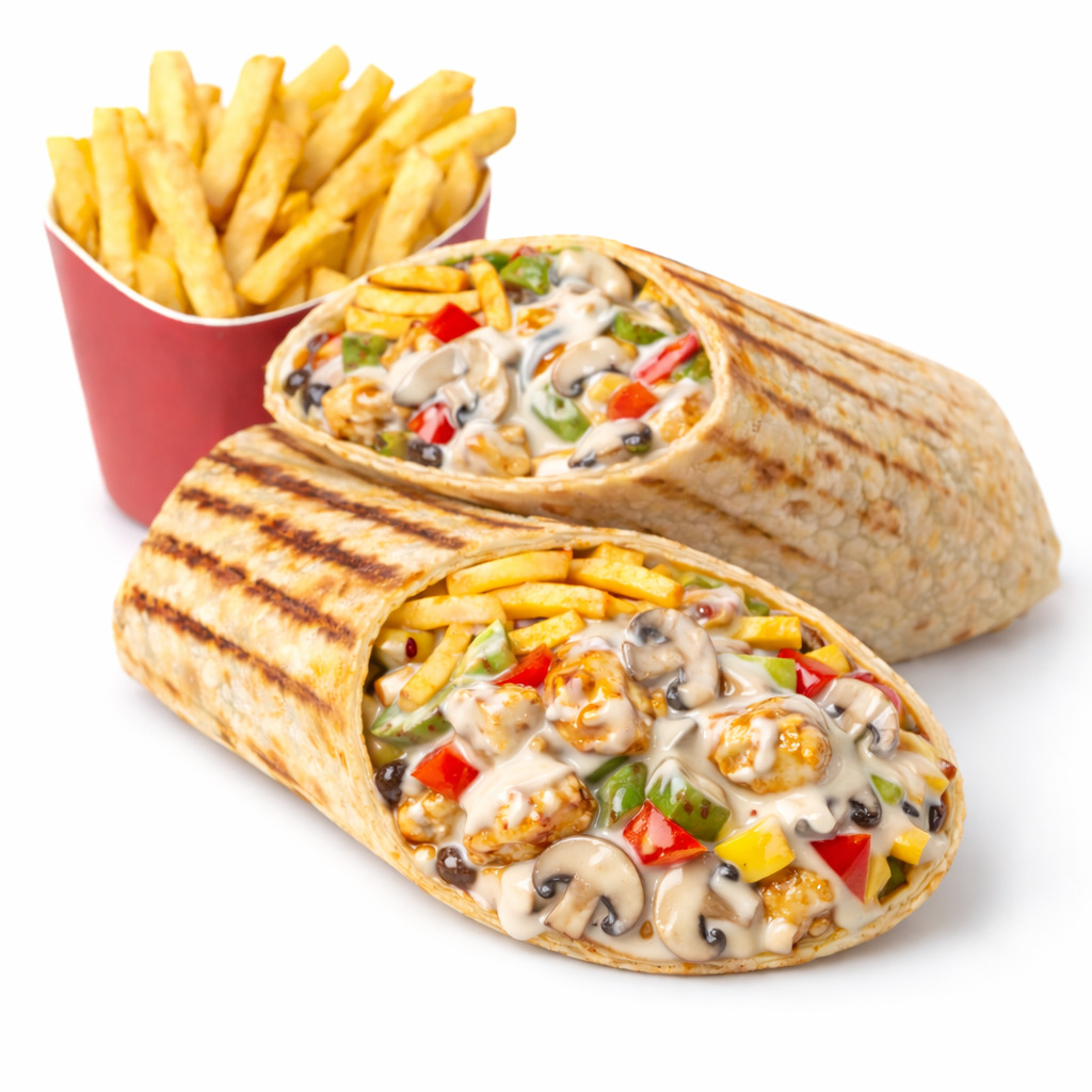 Kremalı Mantar Soslu Wrap
