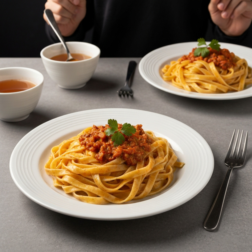 Köri Soslu Tavuklu Fettuccine