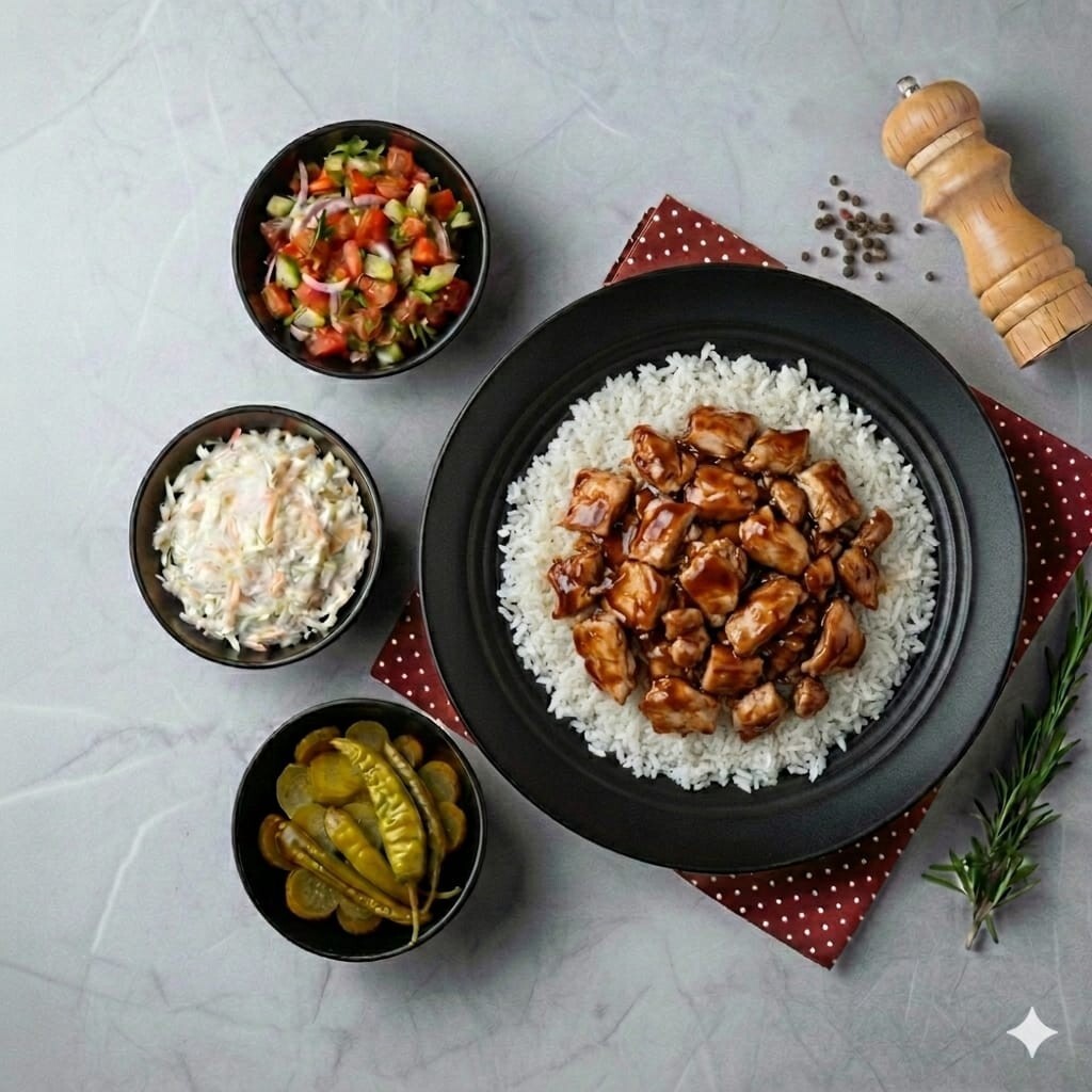 Pilav Üstü Barbekü Soslu Tavuk