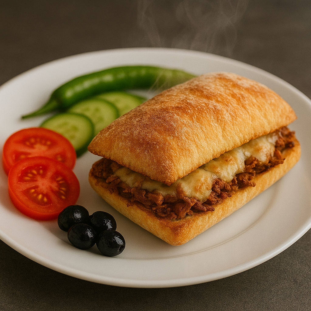 Kavurmalı Kaşarlı Tost
