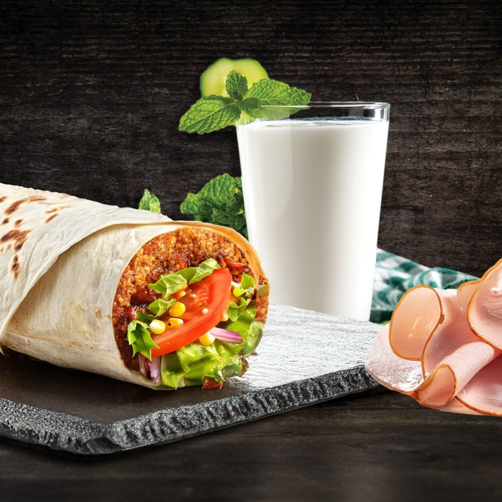 Klasik Tavuk Fümeli Ultra Maxi Çiğ Köfte Dürüm