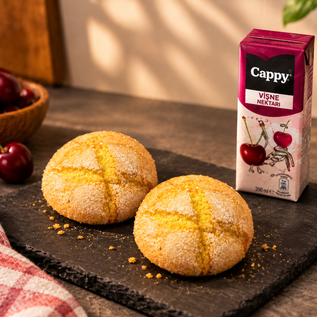 2 Portakallı Kurabiye + Cappy Vişne (200 ml)