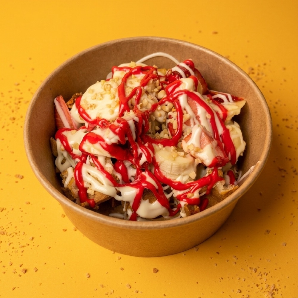 Pembe Bulutlu Küçük Bowl Waffle