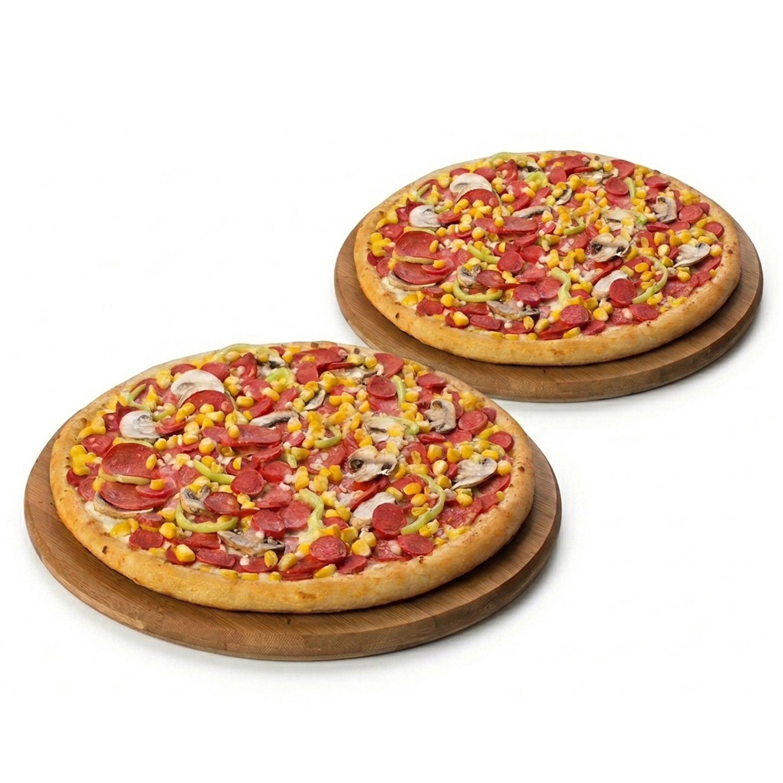 2'li Karışık Pizza Menü (Orta Boy) 330 ml cola+ Pizza baharatı+ketçpa +mayanoze+